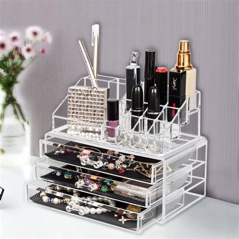 makeup organizer.